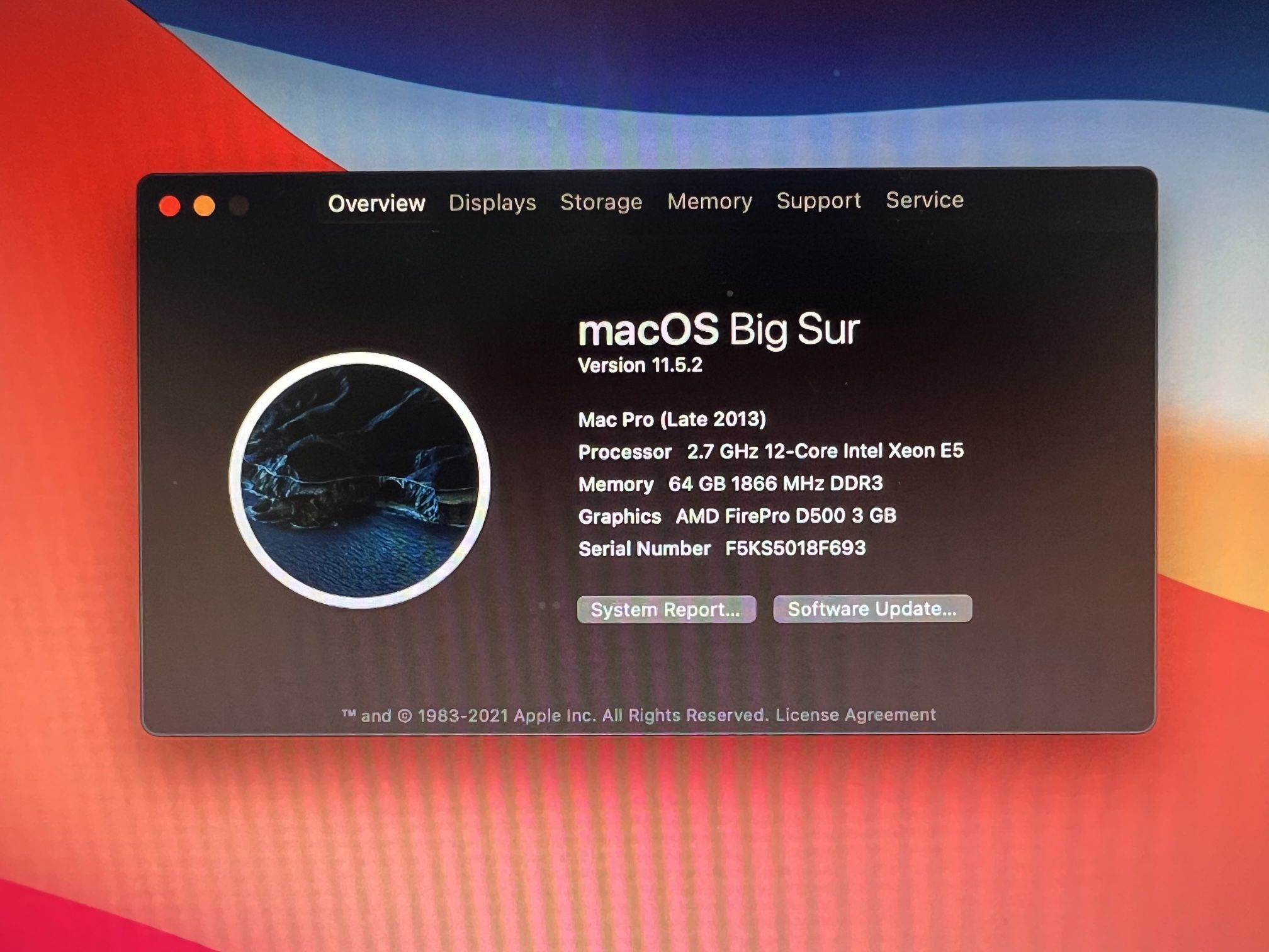 mac pro 2013 12 core 64gb 2tb ssd
