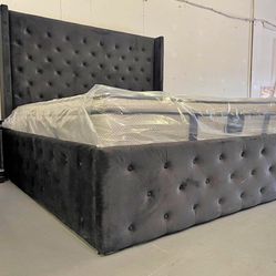 💎$575 WOW SAVE MONEY LUXURY KING BLACK UPHOLSTERED BED KING SIZE DELIVERED!!