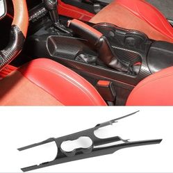 Carbon Fiber Center Console Gear Shift Panel Trim Cover Ford Mustang 2015-2022