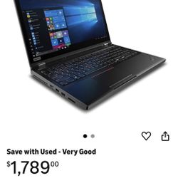 Lenovo P53 Intel i7 9th Gen , 64 GB Ram, 1TB SSD. Dedicated NVIDIA Quadro T2000