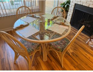 rattan 5 piece dining set