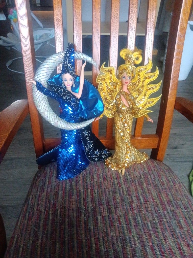 1996 Dolls Sun Goddess And Moon Goddess Barbies