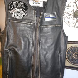 Leather Biker Vest