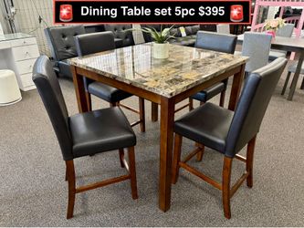 New Marble Dining Table set 5pc
