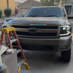 Chevy Silverado headlights black