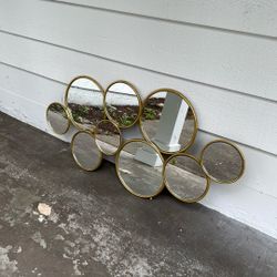 Stunning Gold Multi‑Circle Wall Mirror – Modern Statement Decor