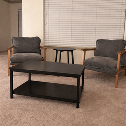 Mid-Century Modern Furniture Set - 2 Armchairs & Coffee Table