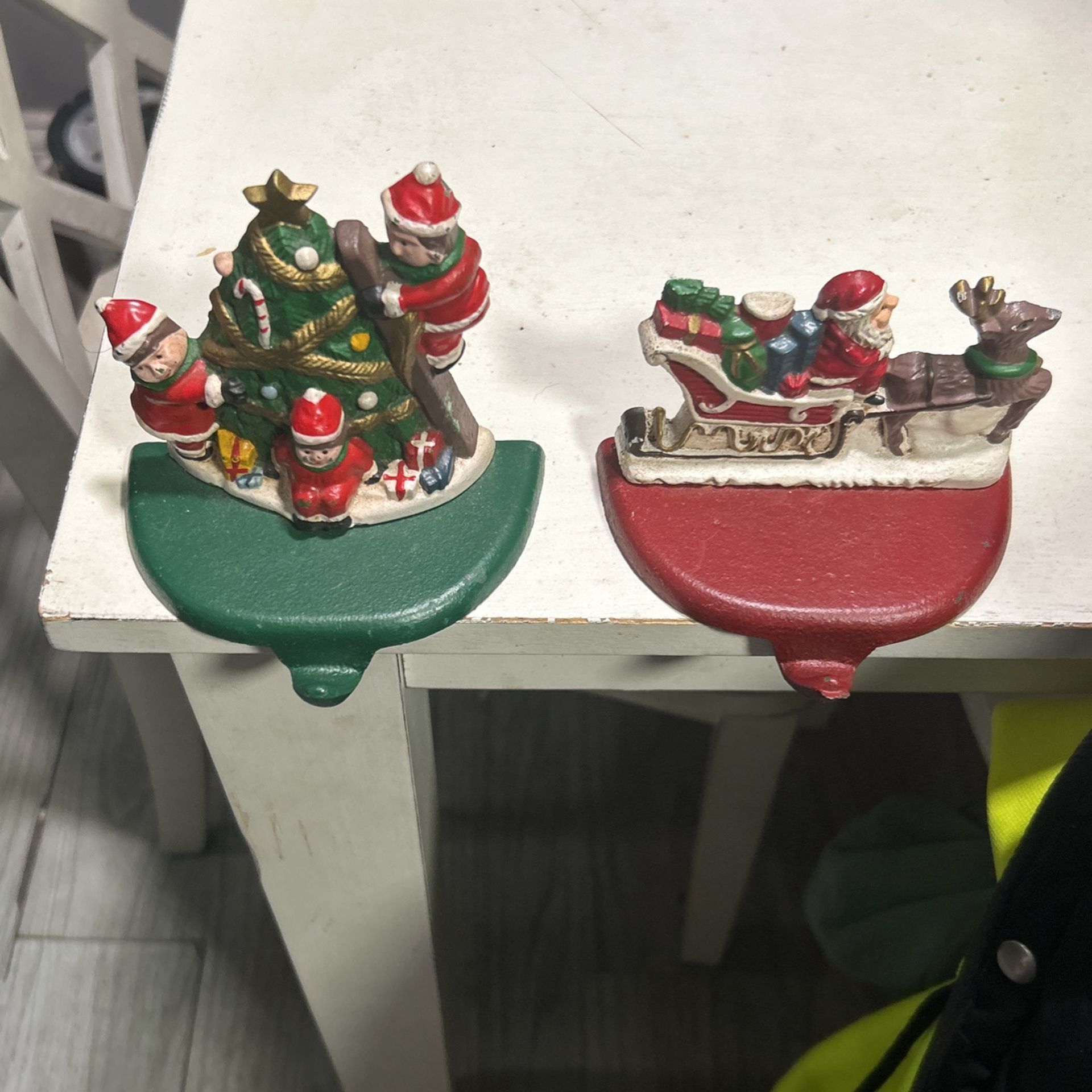 Vintage Cast Iron Stocking Holders