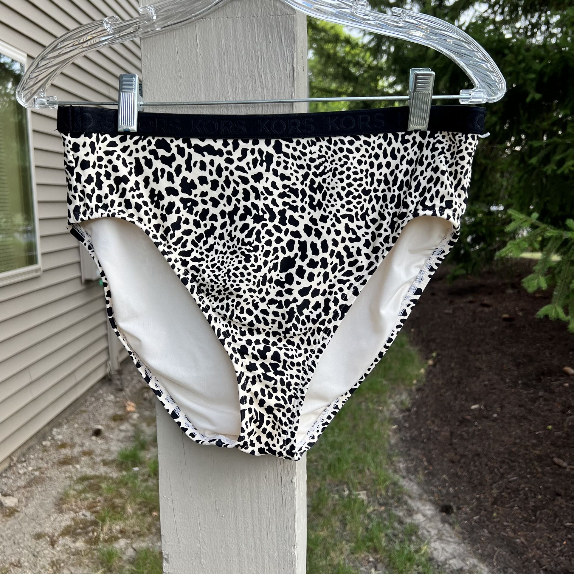 Michael Kors High-Waist Bottom, Graphic Cheetah