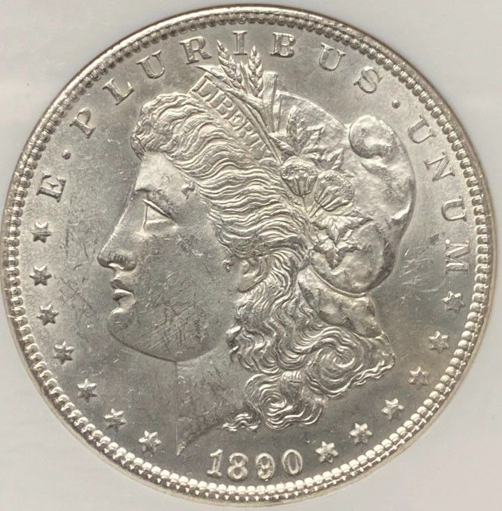 1890 CC $1 MORGAN SILVER DOLLAR COIN BRILLIANT UNCIRCULATED
