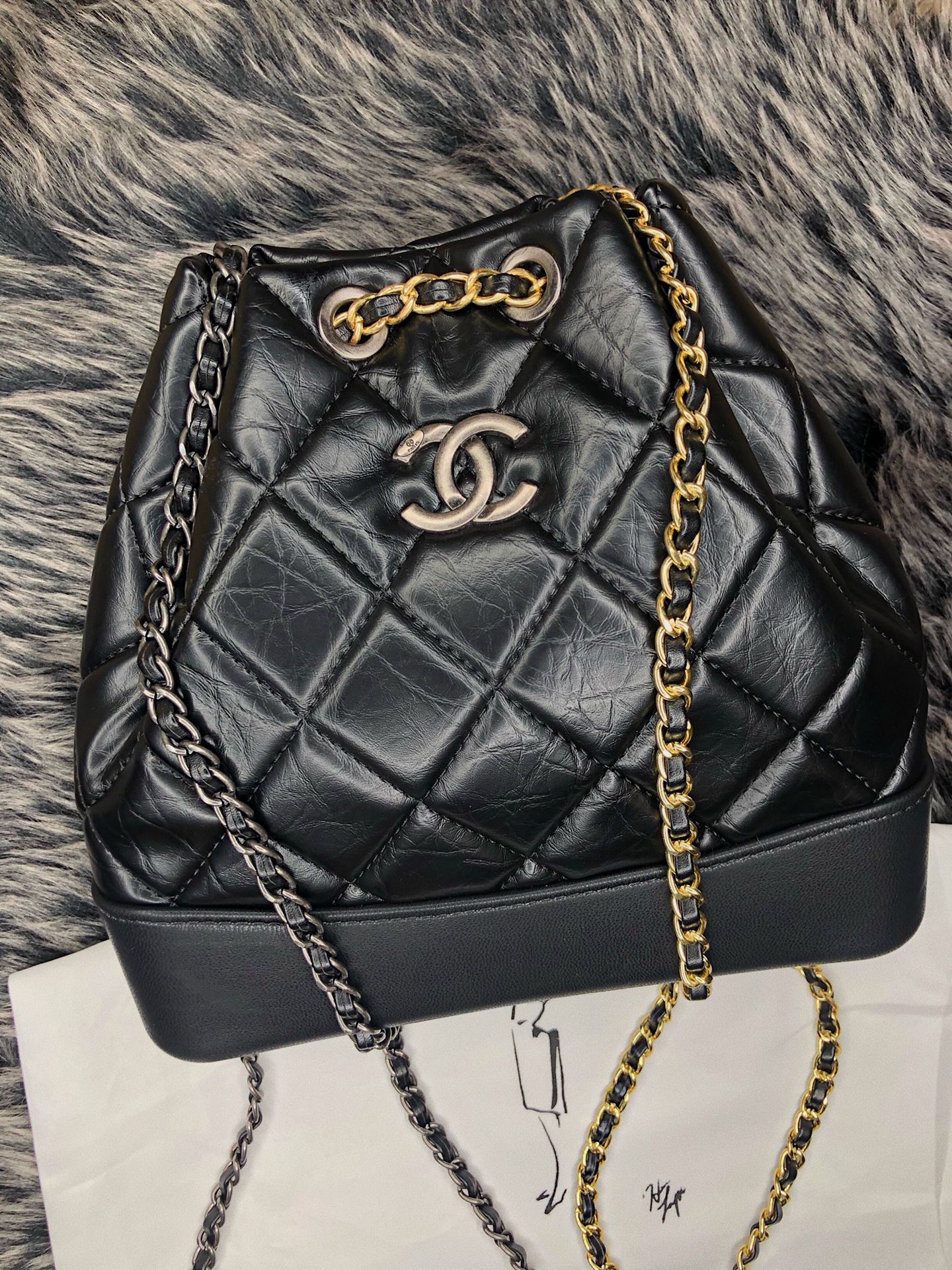 chanel gabrielle backpack black for Sale in Fresno, CA - OfferUp