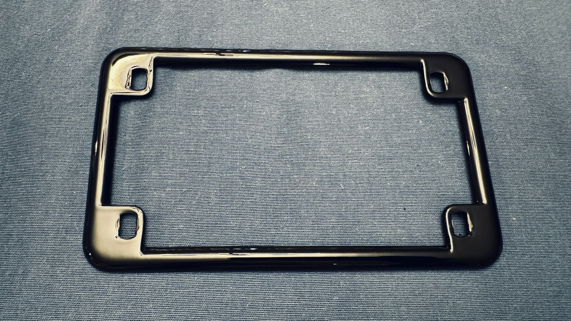 Gloss Black Motorcycle License Plate Frame