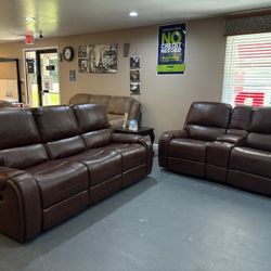 New Reclining Sofa & Rocking Loveseat