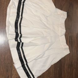 Romwe White Tennis Skirt