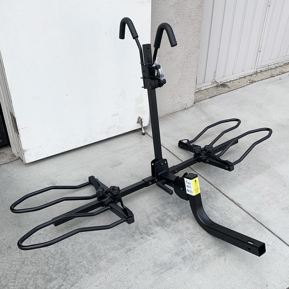 $129 (New) KAC 2-Bike Rack for Car, SUV, Hatchback Mount - 2” Anti-Wobble Hitch, Heavy Duty Bicycle Carrier 
