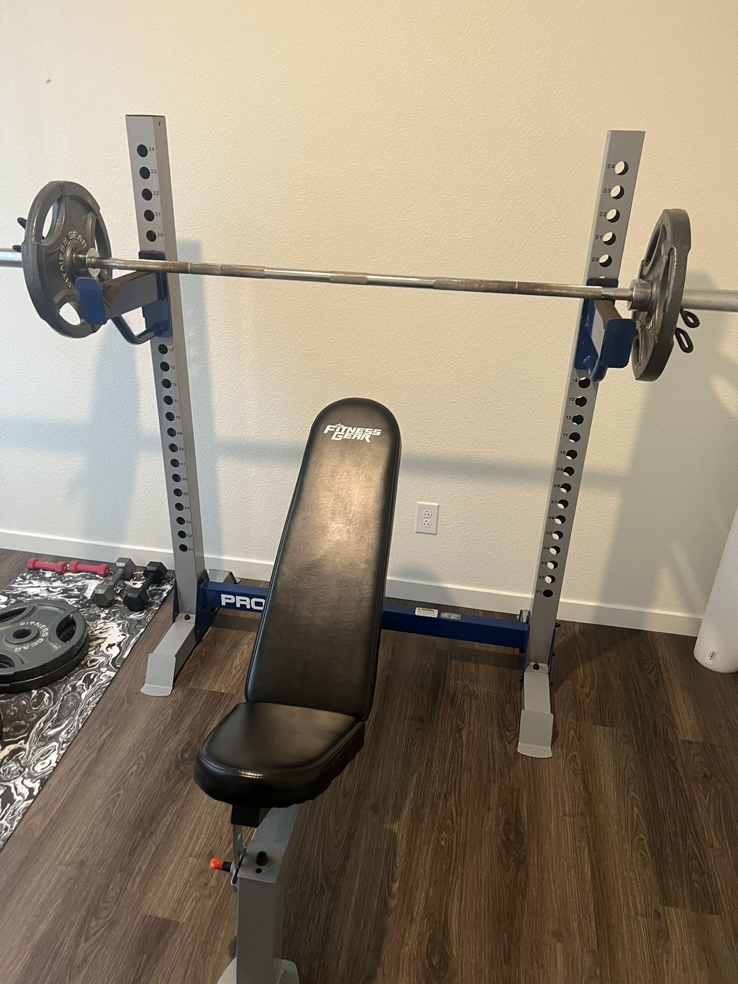 Adjustable Bench Press/Squat Rack