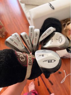 Variety of golf clubs