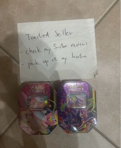 Pokémon TCG: Mega Moonlit Tin (Set of 2) Mega Gengar ex and Mega Clefable ex