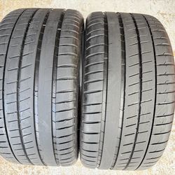 Set Of Four Two 245/35/20 and Two 285/35/20 Michelin Pilot Sport 4S K2 with 85-95% Left Amazing Set BMW
