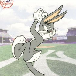 Bugs Bunny Pitching with the Yankees LIMITED EDITION (PA LOA) Photo
