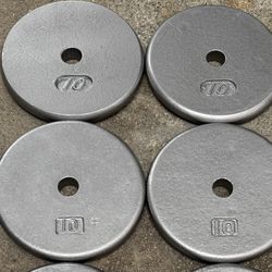 Four 10 Pound Standard Weights (80 Lbs)