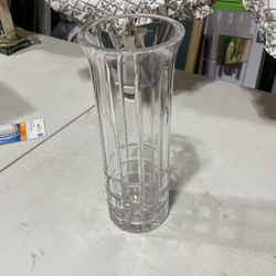 Heavy Clear Glass Vase