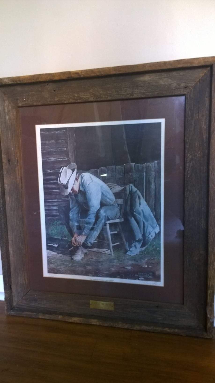 1981 Gary Hawk Signed Lithograph #313/550 "The Preconditioning Cattlemen".