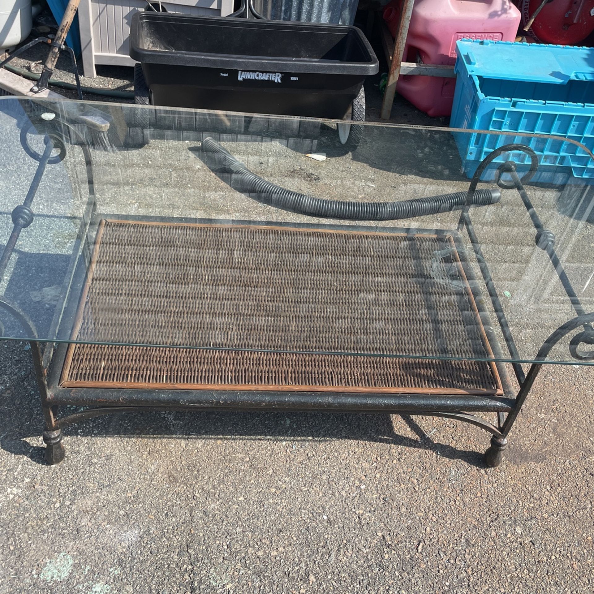 Antique Rod Iron Coffee Table