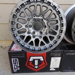 4 Brand New Satin Anthracite 17X9 TIS Offroad Rims 6X135 -12MM Offset F150 EXPEDITION