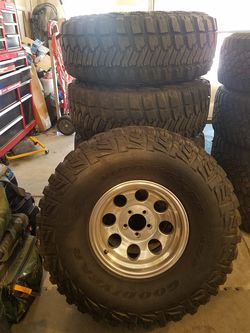 Goodyear Wrangler MTR  on Jeep wheels for Sale in Fountain, CO -  OfferUp