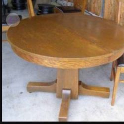 Pedestal Base Table With Extension Leaves 