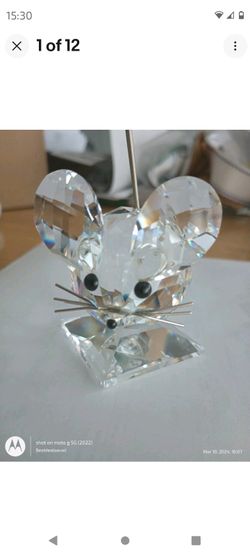 Swarovski Zodiac Crystal Figurine LARGE MOUSE Spring Tail #7631 Super Rare