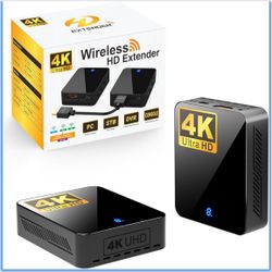 Wireless HDMI Transmitter and Receiver 4K 30Hz, 400FT/120M Long Range, 9 Adjustable Channels, 1TX to 3RX– Stream HD Video/Audio from Laptop, PC, Camer