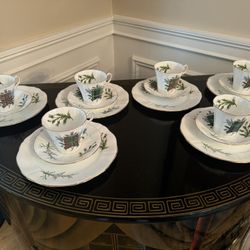 Adderley Fine China Luncheon Set For 6
