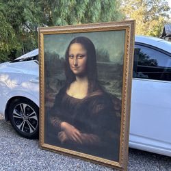 Mona Lisa Canvas Framed Picture 