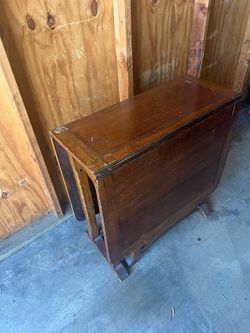 Folded wooden table