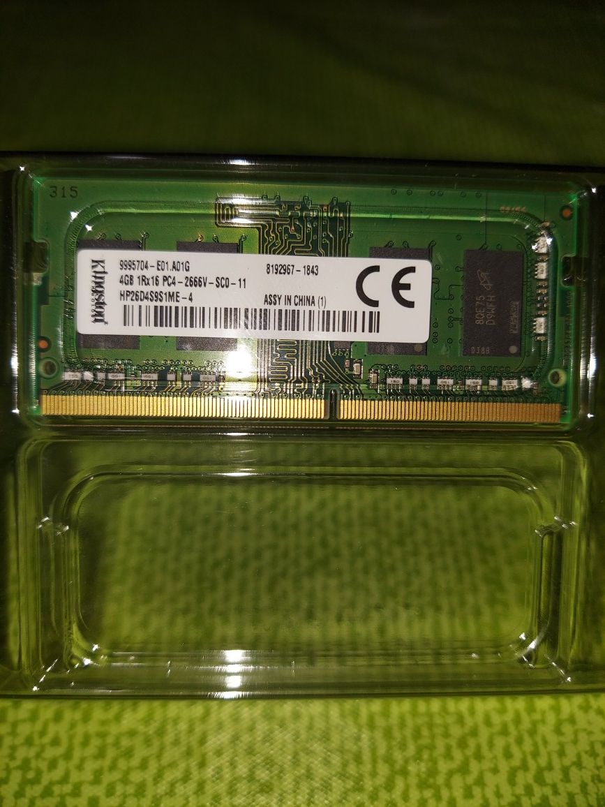 Kingston 4gb DDR4 SODIMM 2666mhz memory