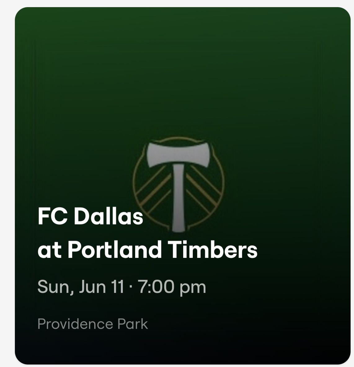 Timbers Vs Dallas June 11
