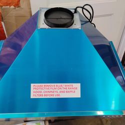 Wall Mount Range Hood Stainless Steel Cosmos Ductless 30"