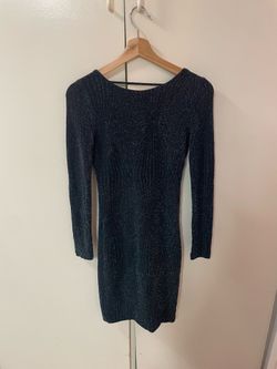 Sparkly Green Dress, long sleeved (size small)