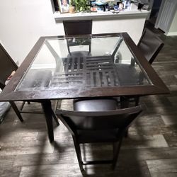 Expresso High top Dining Table And Chairs 