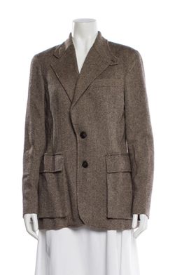 Ralph Lauren Purple Label Cashmere Herringbone Blazer With Tags