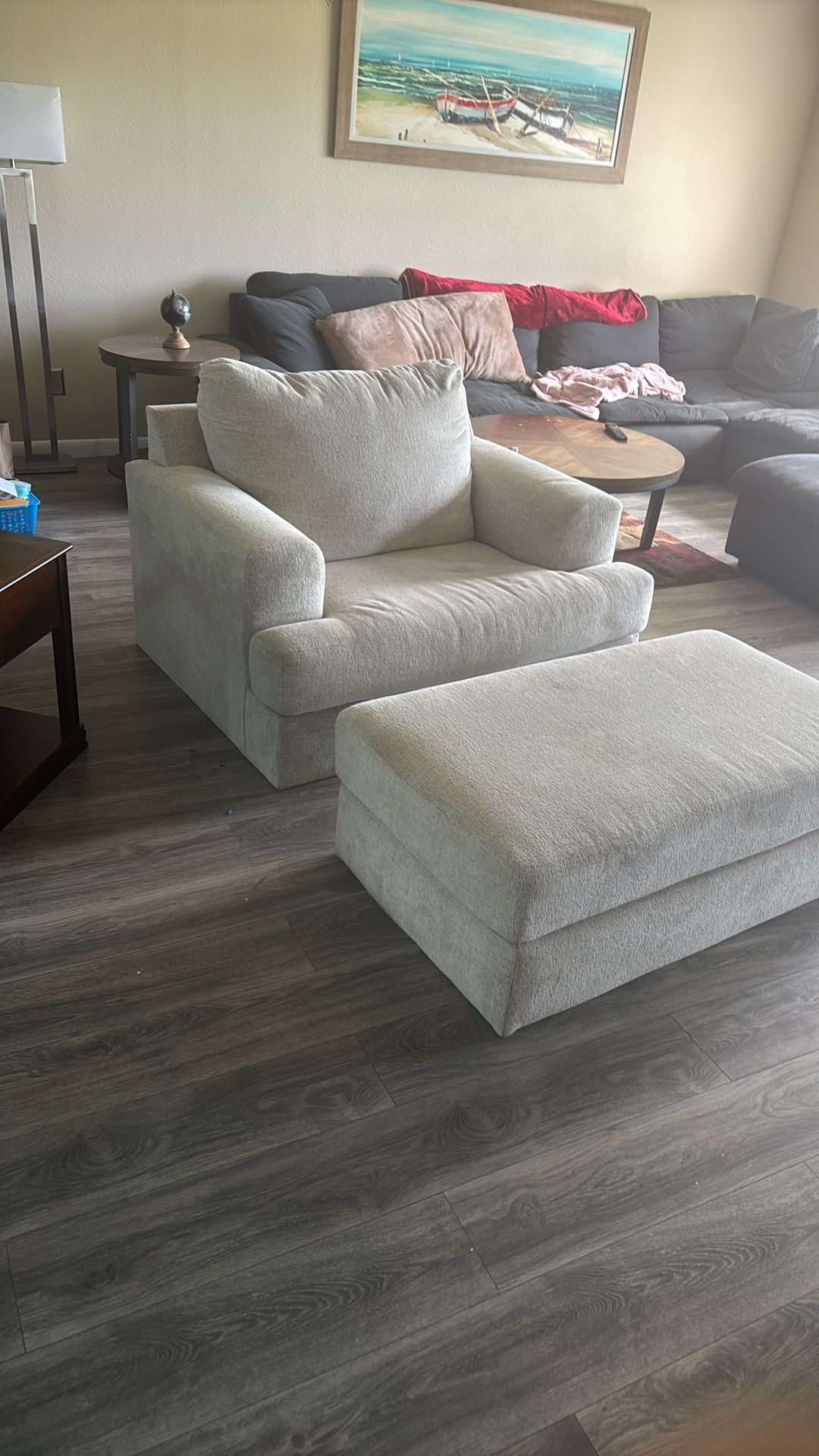 Love Seat And Ottoman 