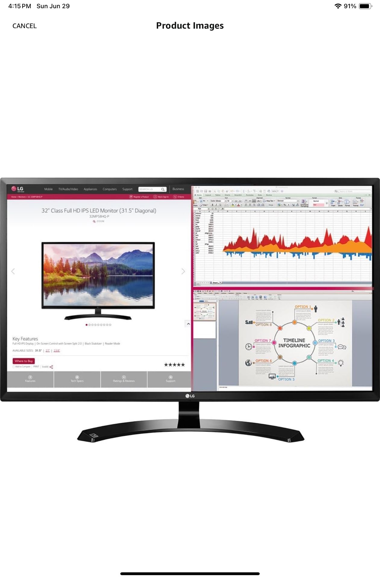 LG 32MA70HY-P 32-Inch Full HD IPS Monitor