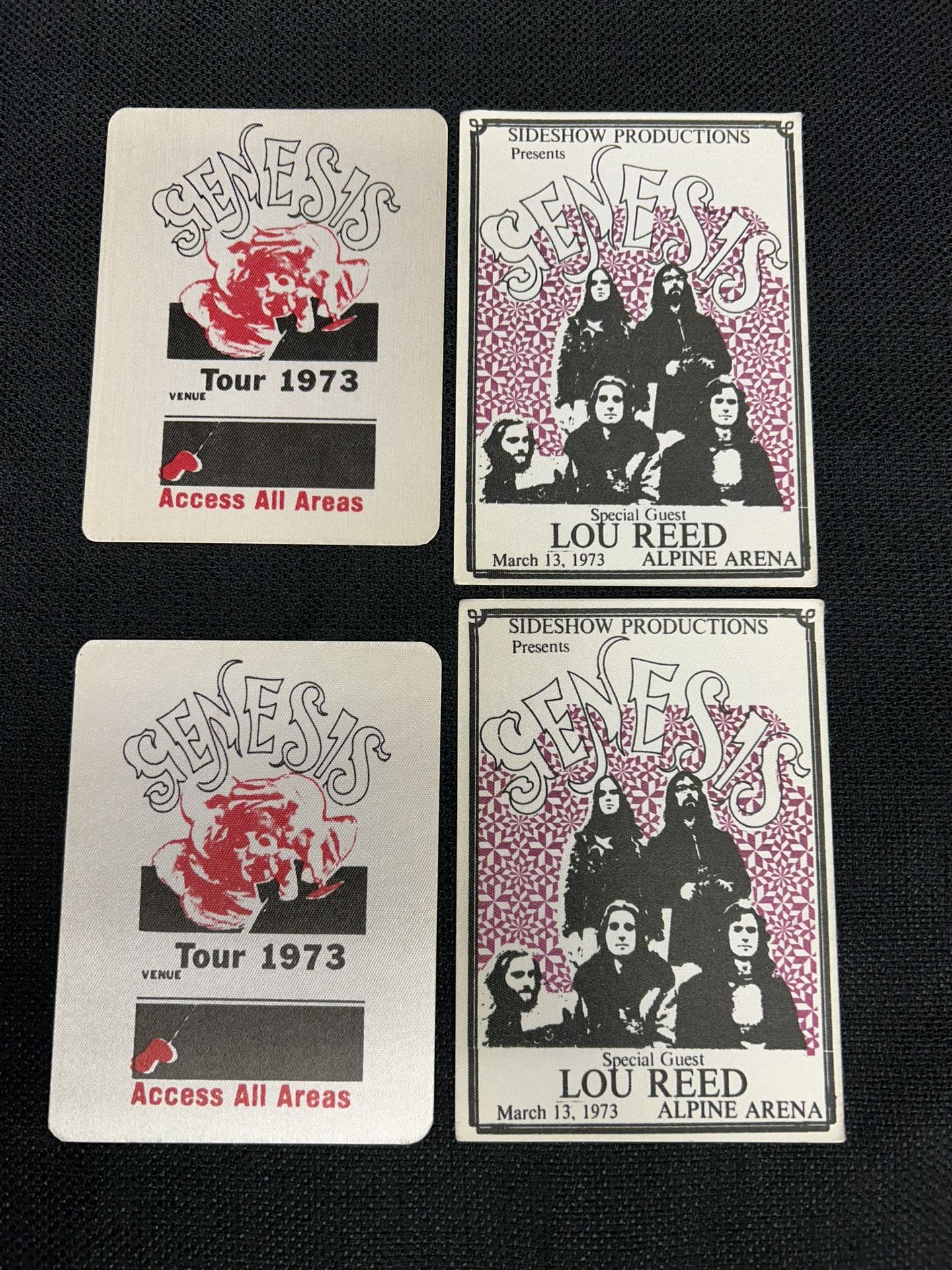 Vintage Genesis Back Stage Passes/Set Of 2/2 Sets Available