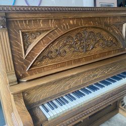 Oak Ellington Upright Piano Circa 1900