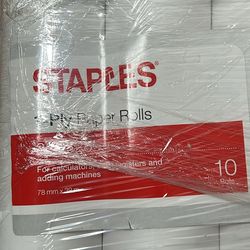 THERMAL PAPER ROLLS 10X Staples Branded NEW SEALED retails for $79.99