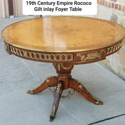 Outstanding 19th Century  Neoclassical Regency  Rococo style Gilt inlaid Centerpiece / dining Table 
