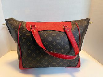 Louis Vuitton monogram canvas retro NM red trim