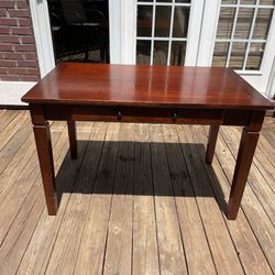 Cherry Wood Table With Drawer